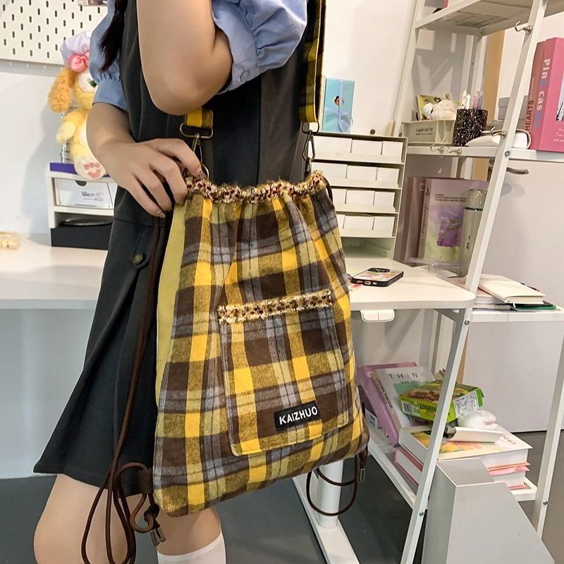 醇龙时尚帆布包女包可爱小熊韩版单肩斜挎包大容量学生手提上课包 帆布