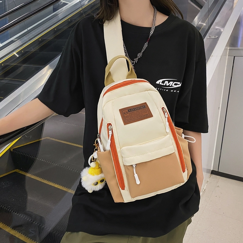 醇龙 胸包 男女同款 大学生简约旅行高中初中生 尼龙 多色