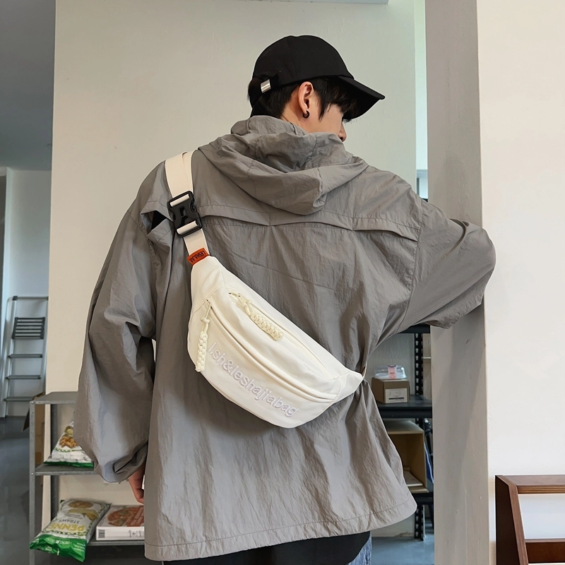 醇龙 单肩包简约百搭时尚纯色轻便尼龙多功能休闲男女胸包 多色
