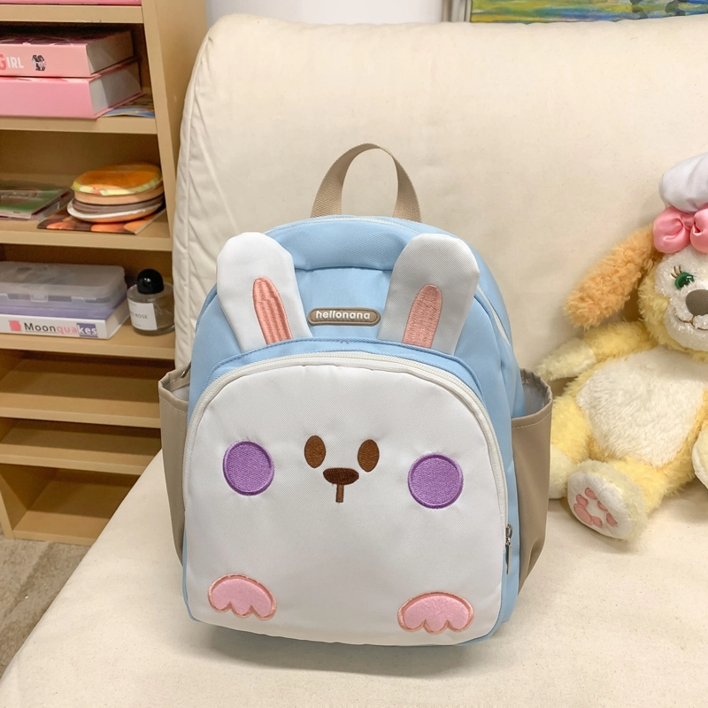 醇龙 幼儿园书包便携童趣宝宝背包卡通可爱小兔子 尼龙 双肩包 儿童款 白色/蓝色/紫色/粉色/黄色