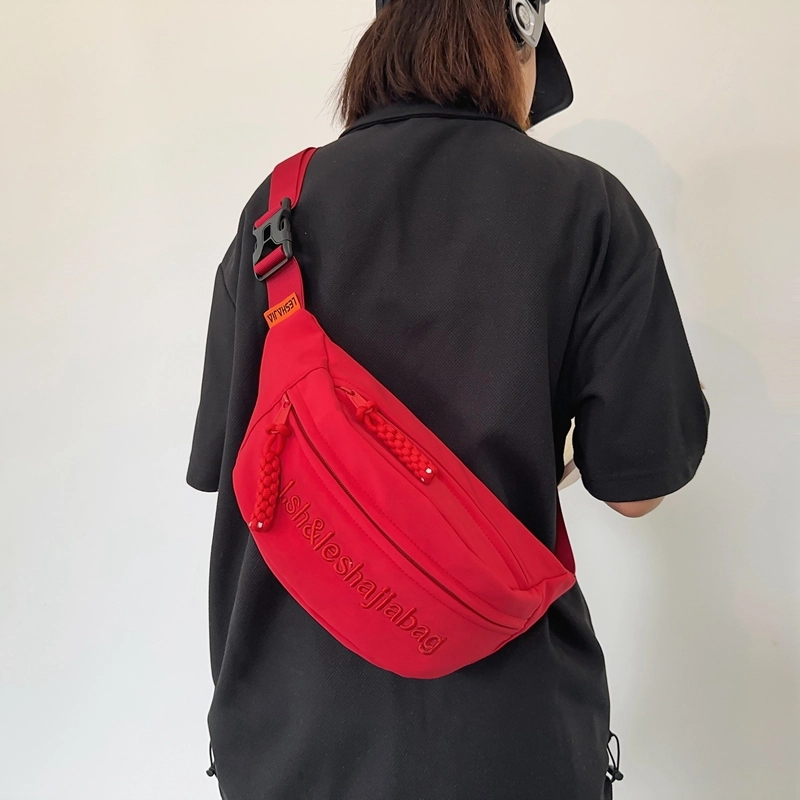 醇龙 单肩包简约百搭时尚纯色轻便尼龙多功能休闲男女胸包 多色