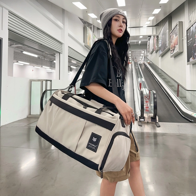 醇龙短途旅行包女行李包男女大容量轻便手提待产包游泳收纳袋运动健身包多色男女款尼龙