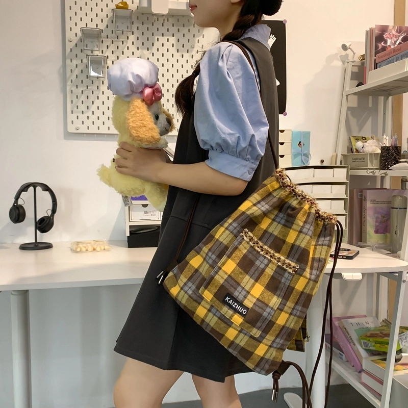醇龙时尚帆布包女包可爱小熊韩版单肩斜挎包大容量学生手提上课包 帆布