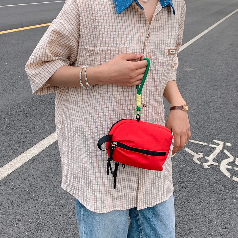 醇龙 简约时尚百搭 帆布 帆布包斜挎包 男女同款情侣款 绿色/黑色/白色/红色/蓝色