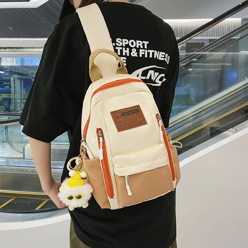 醇龙 胸包 男女同款 大学生简约旅行高中初中生 尼龙 多色