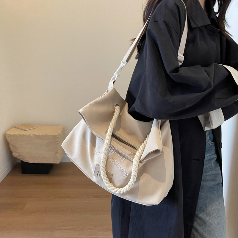 醇龙 大容量时尚上课通勤潮 布 单肩斜挎包 女款 多色