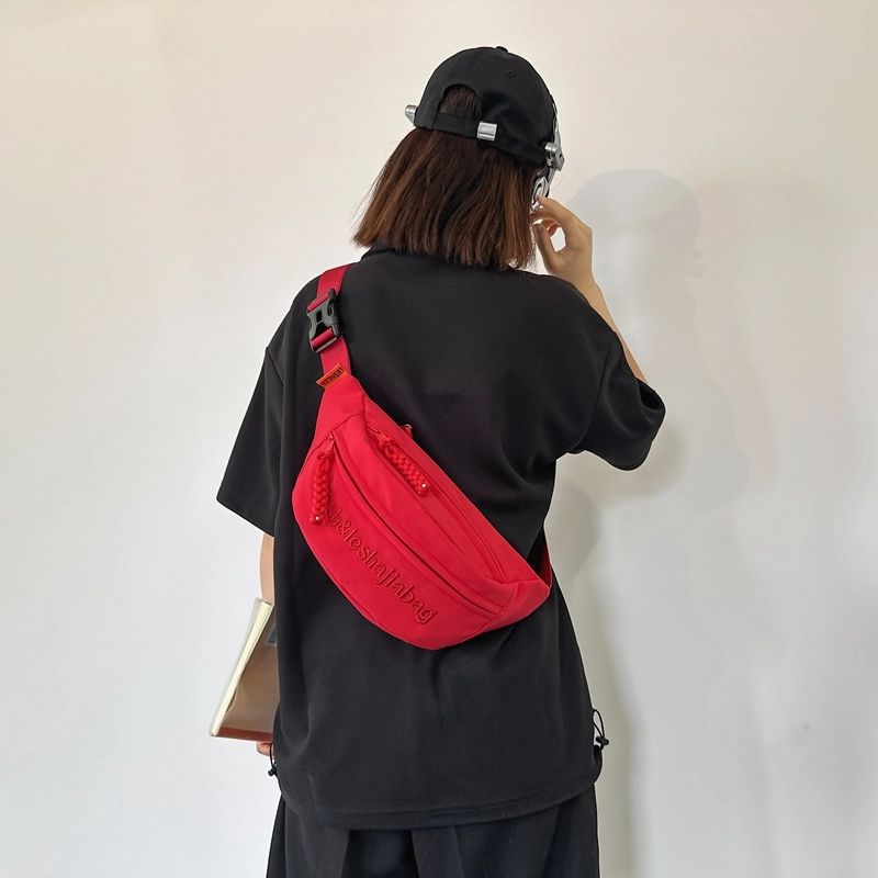 醇龙 单肩包简约百搭时尚纯色轻便尼龙多功能休闲男女胸包 多色