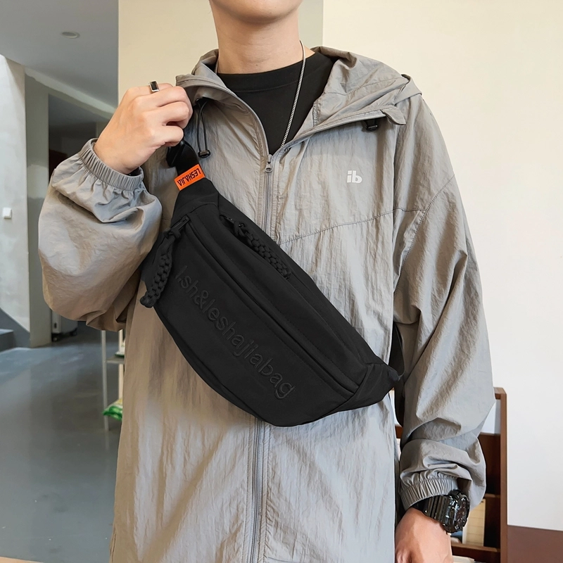 醇龙 单肩包简约百搭时尚纯色轻便尼龙多功能休闲男女胸包 多色