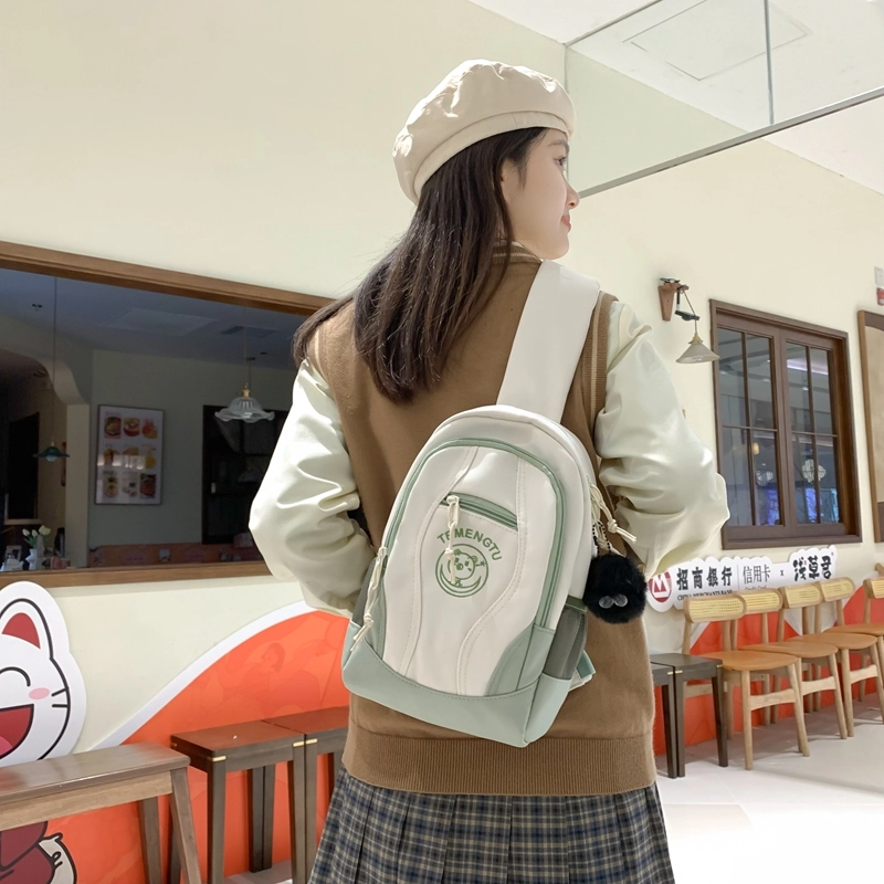 醇龙 潮流休闲日系百搭多功能运动 胸包 尼龙 男女同款情侣款 多色