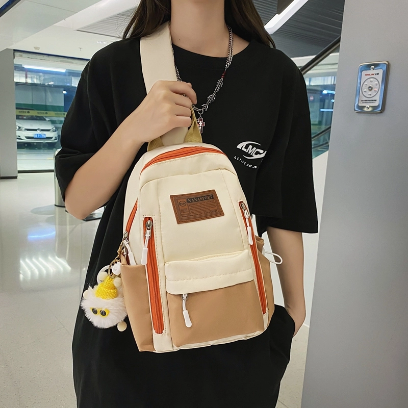 醇龙 胸包 男女同款 大学生简约旅行高中初中生 尼龙 多色