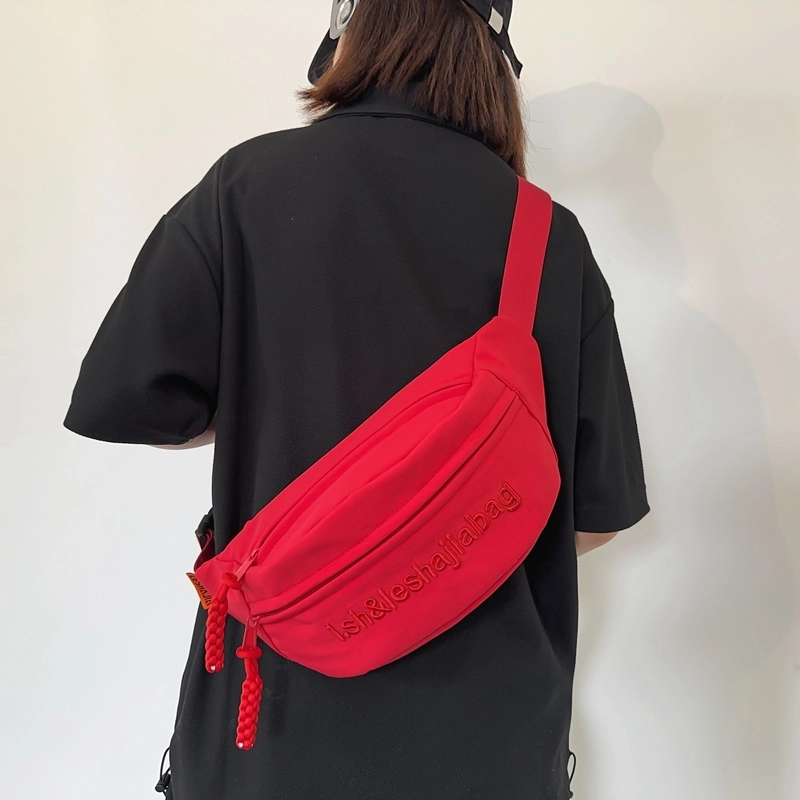 醇龙 单肩包简约百搭时尚纯色轻便尼龙多功能休闲男女胸包 多色