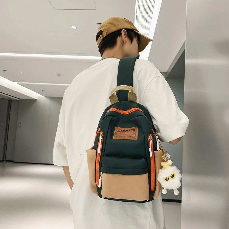 醇龙 胸包 男女同款 大学生简约旅行高中初中生 尼龙 多色