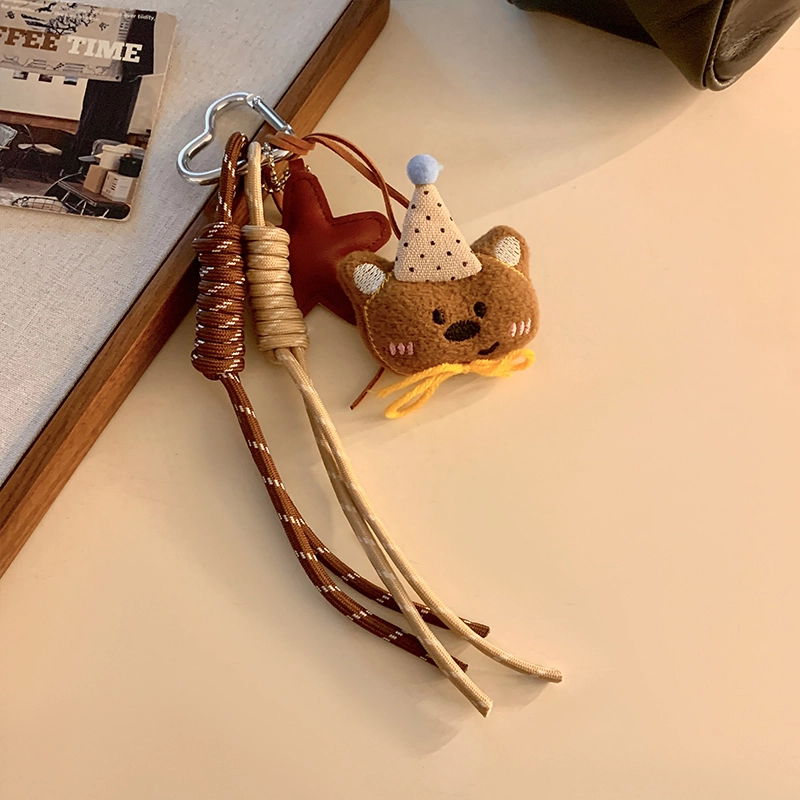 如花梦 可爱毛绒小熊玩偶挂件 布艺 钥匙扣 男女同款情侣款