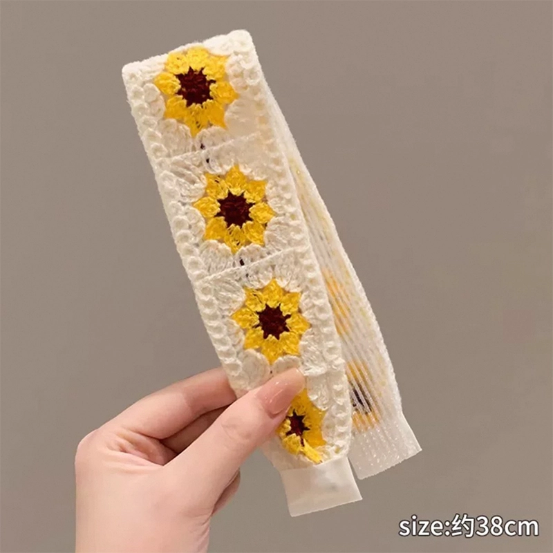 如花梦 复古针织刺绣花朵 布艺 发带 女款