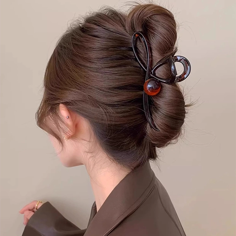 如花梦  磨砂高级感抓夹女后脑勺发量多盘发气质大 鲨鱼夹 头饰 女款