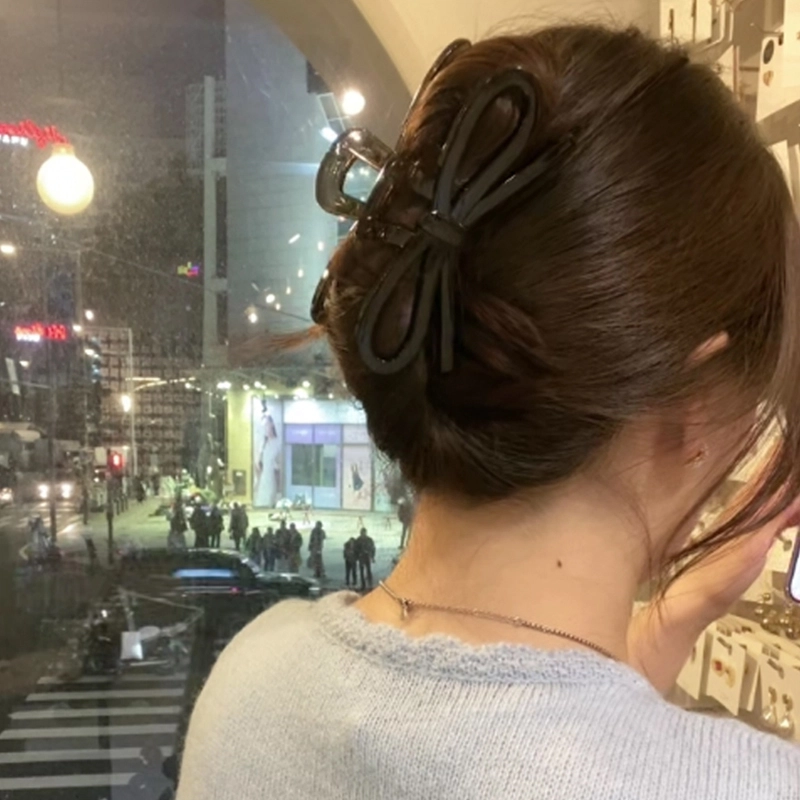 如花梦 氛围感蝴蝶结甜美 亚克力 发夹 女款