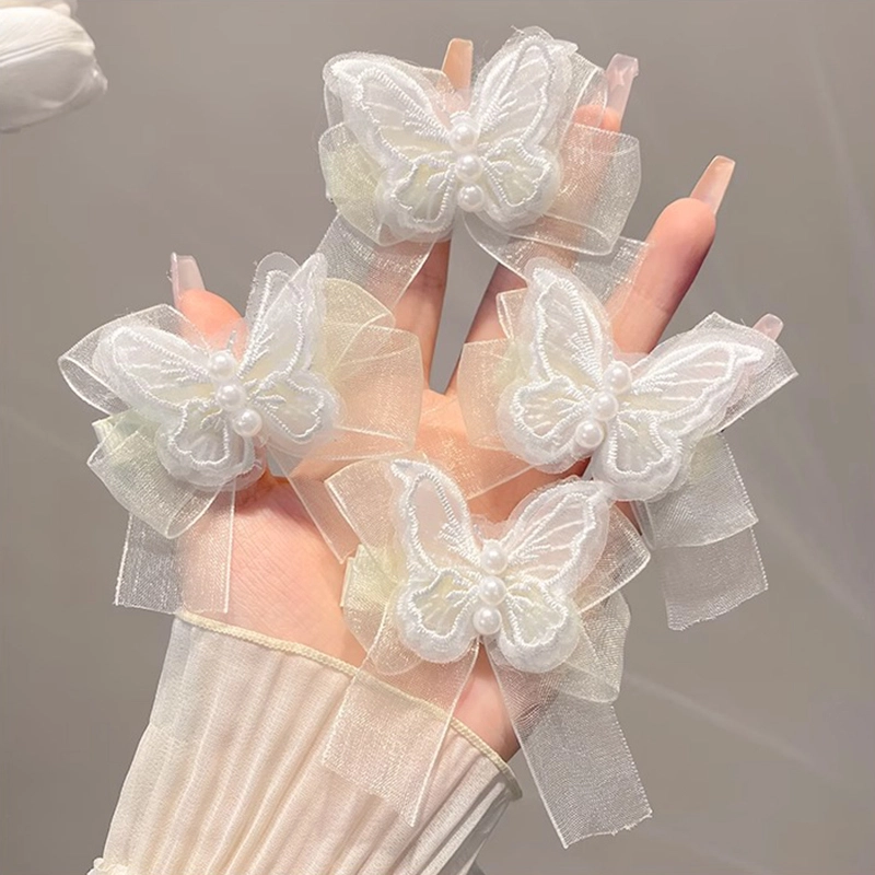如花梦 超仙森系网纱蝴蝶 布艺 发夹 女款
