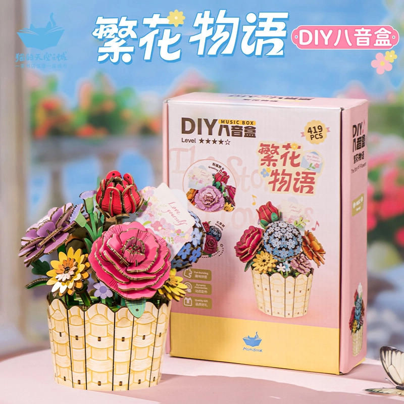 猫的天空之城 祝你生日快乐八音盒 拼装模型
