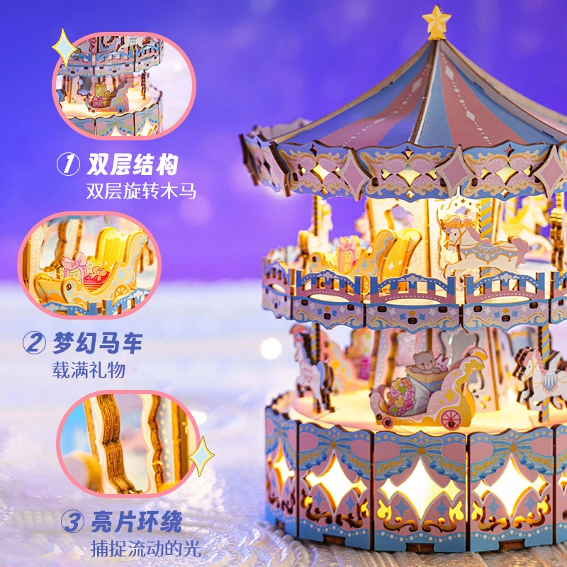 猫的天空之城 祝你生日快乐八音盒 拼装模型