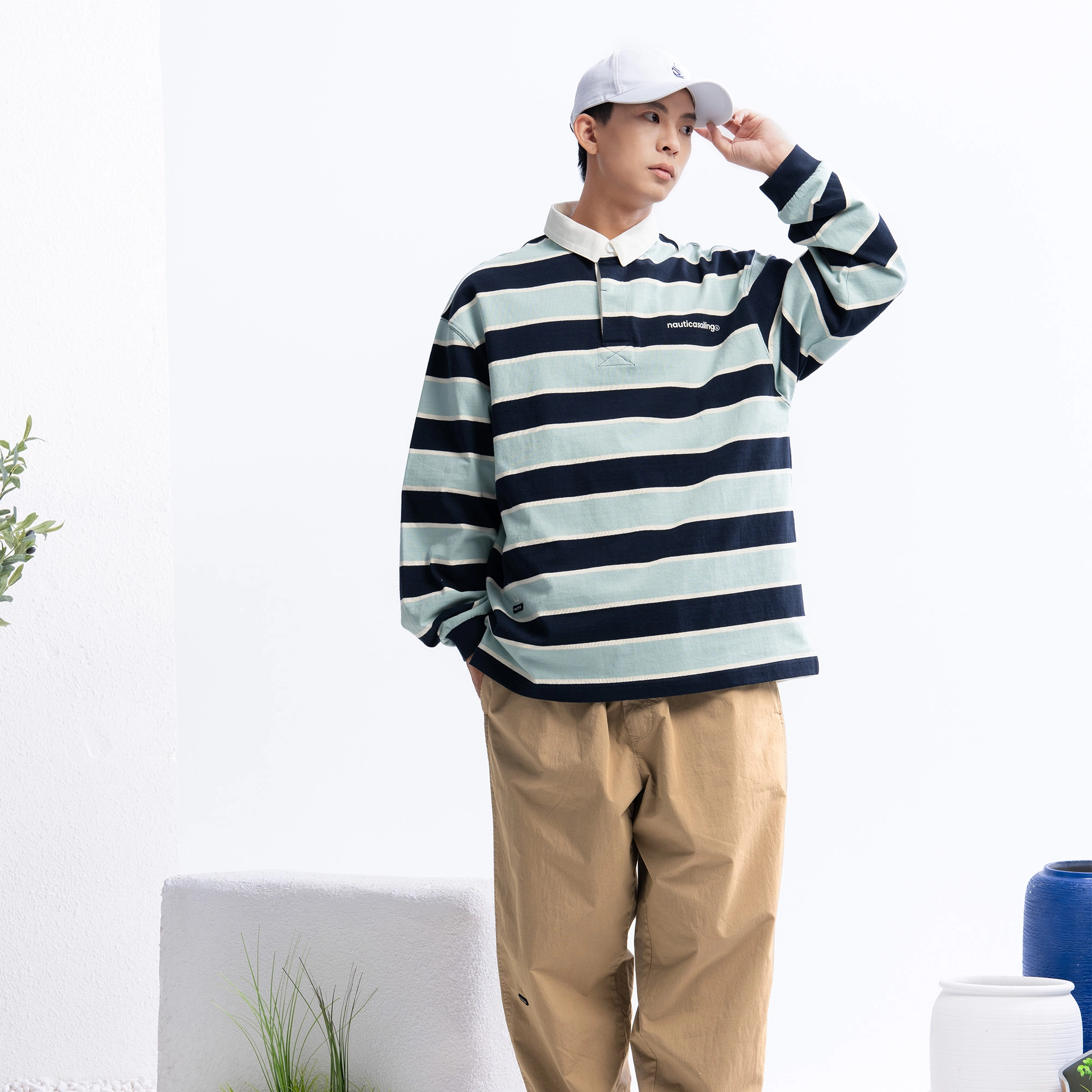 nautica white sail LOGOPolo