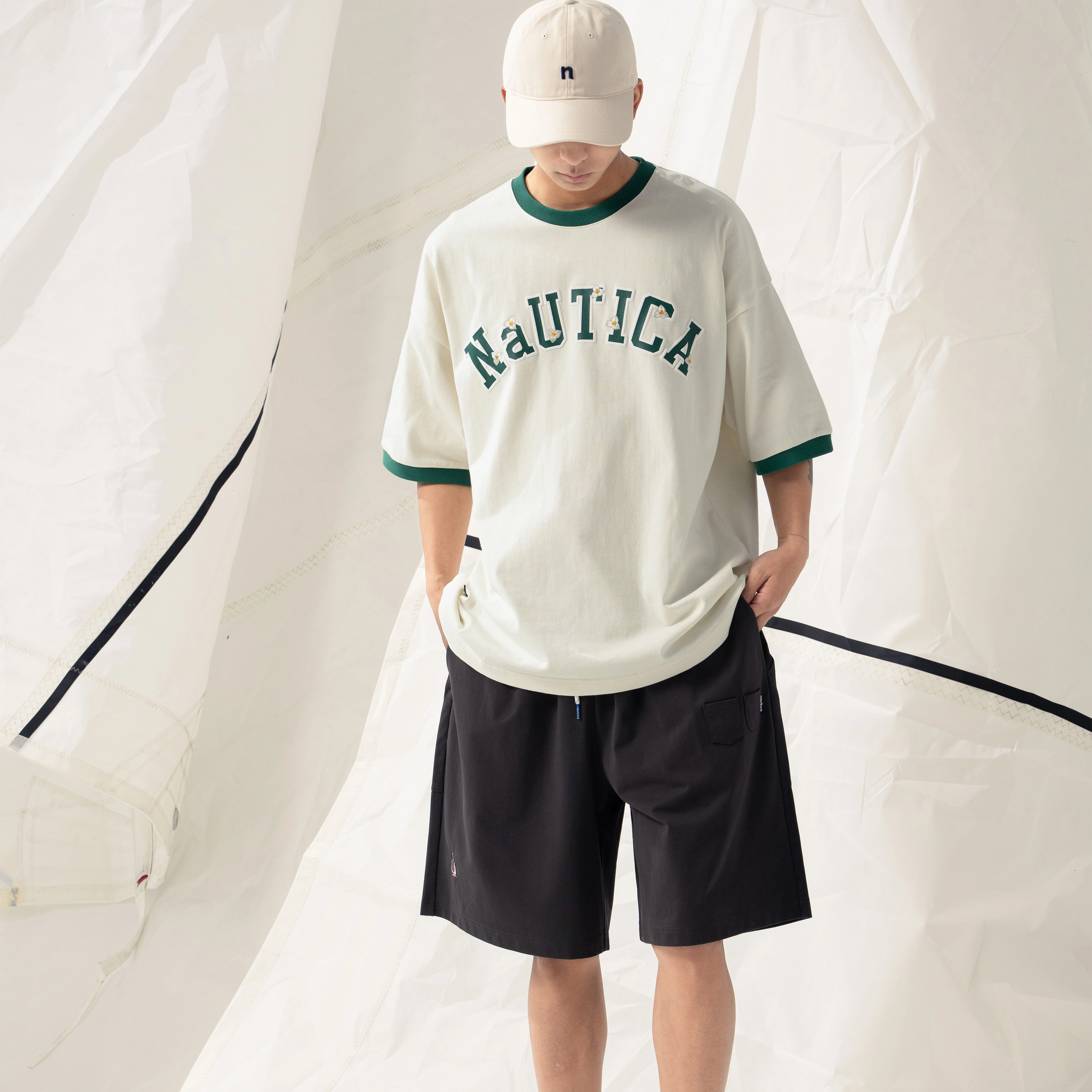 nautica white sail SS24 T