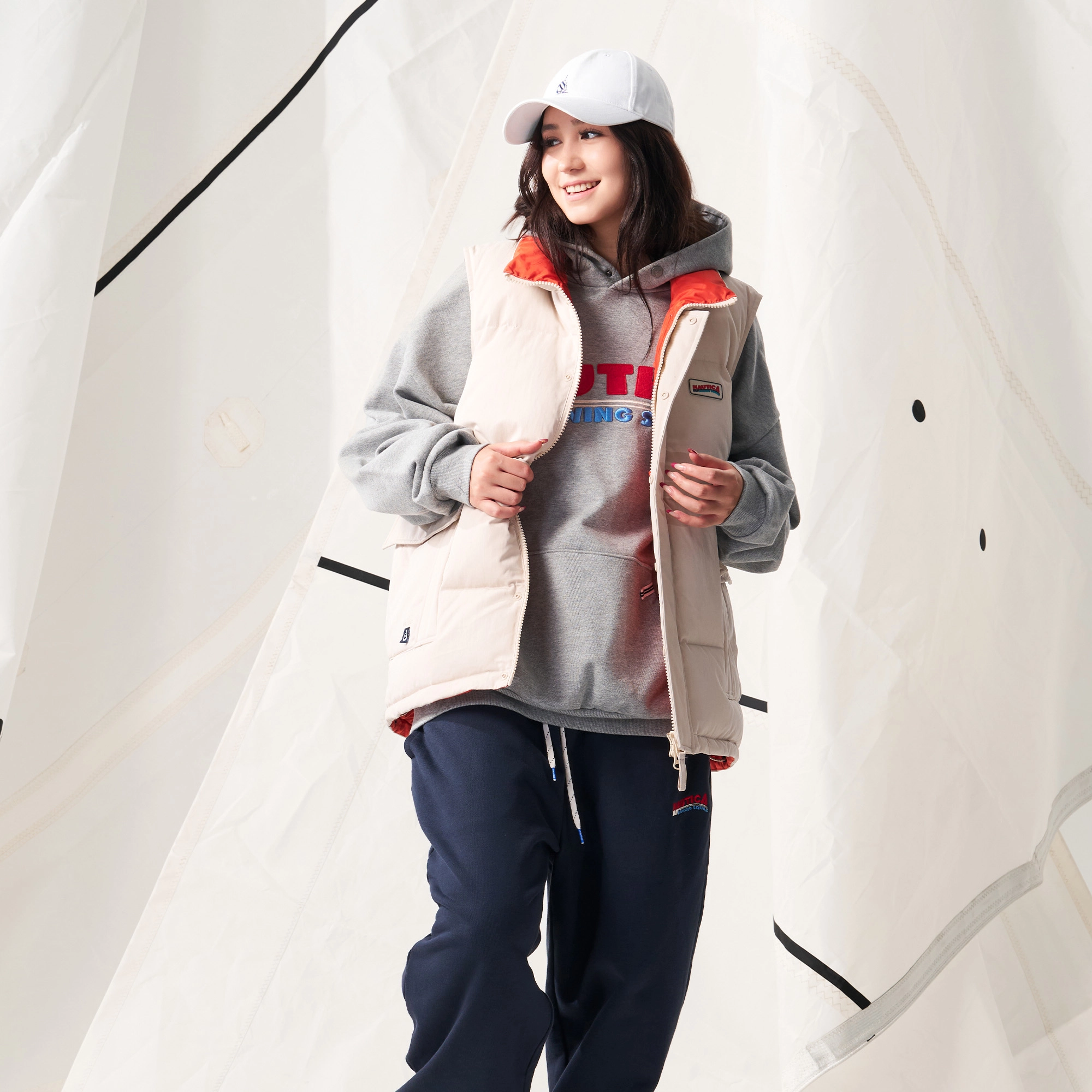 nautica white sail