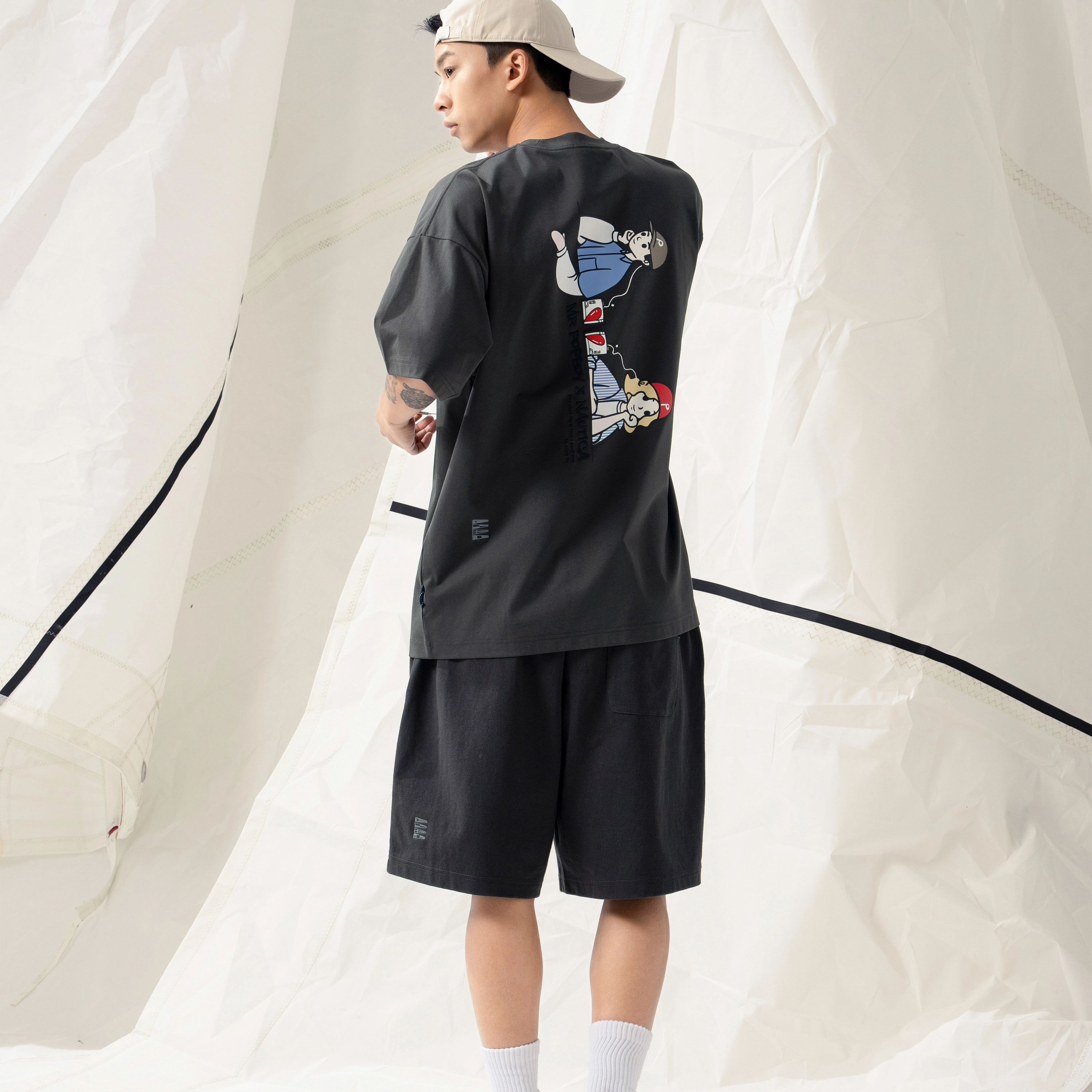 nautica white sail x POPBOY SS24 T