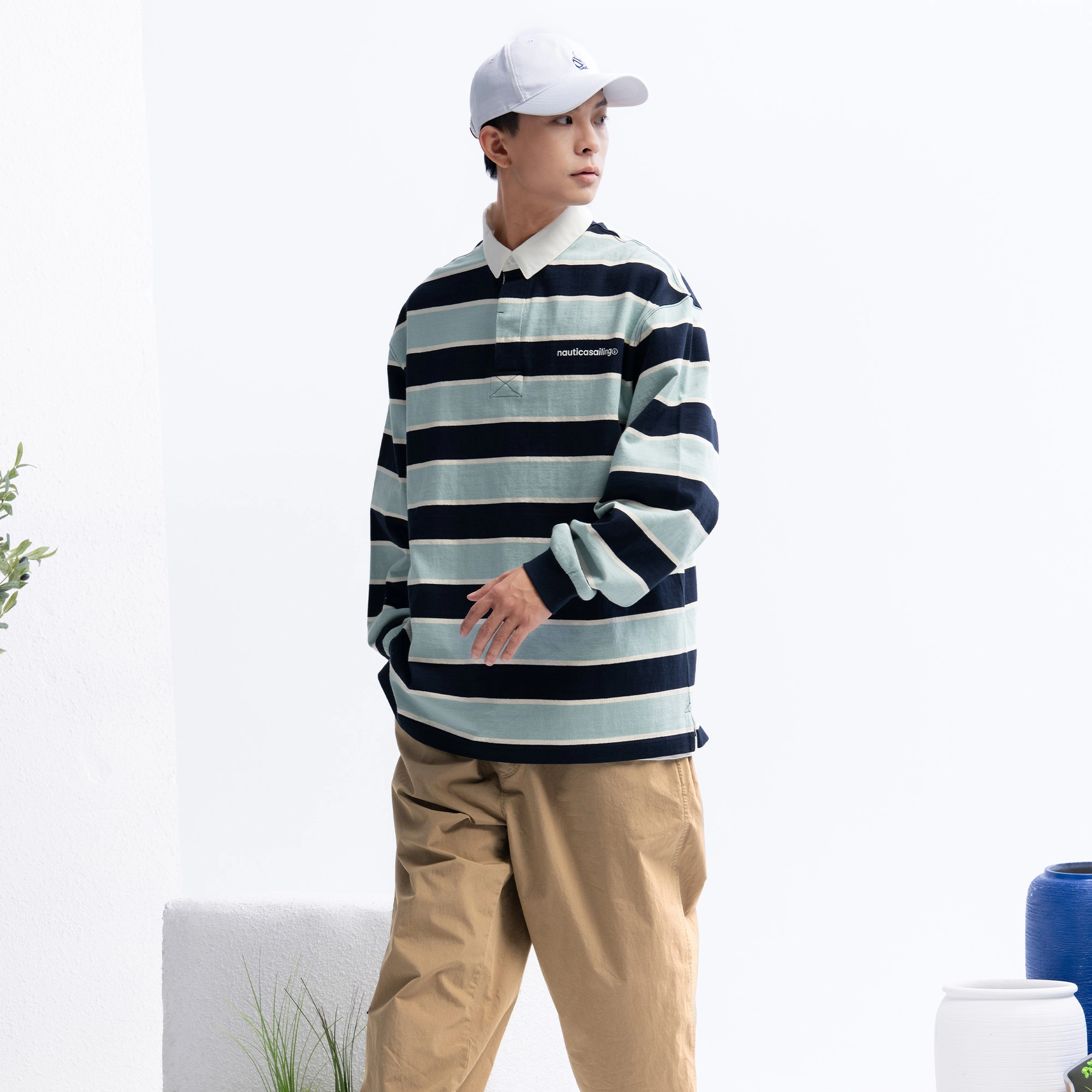 nautica white sail LOGOPolo
