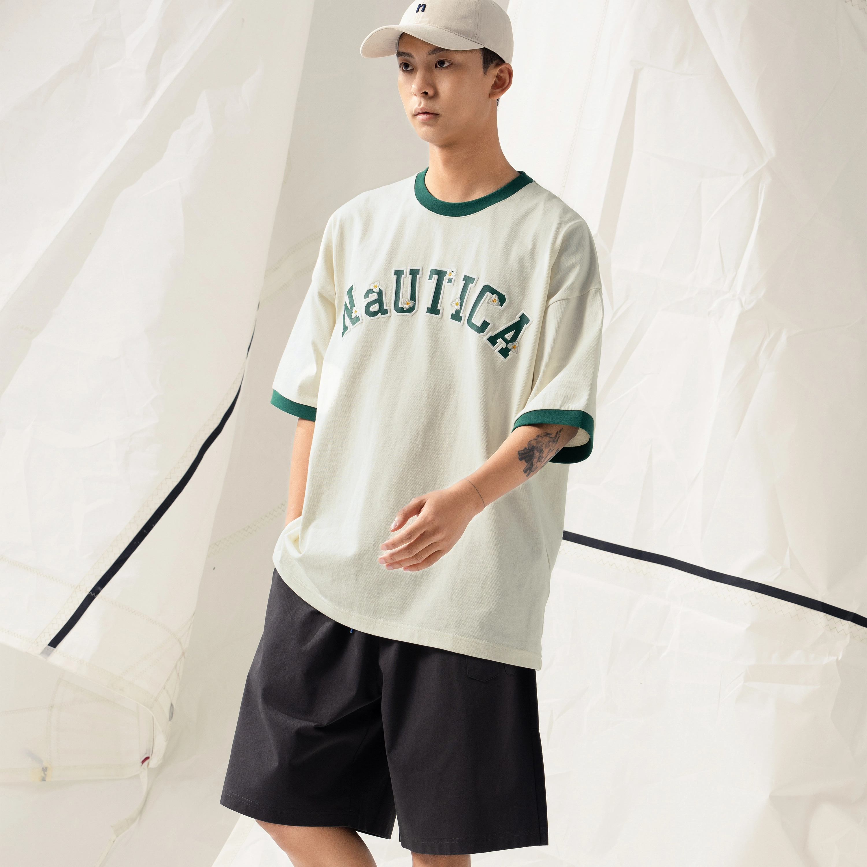 nautica white sail SS24 T