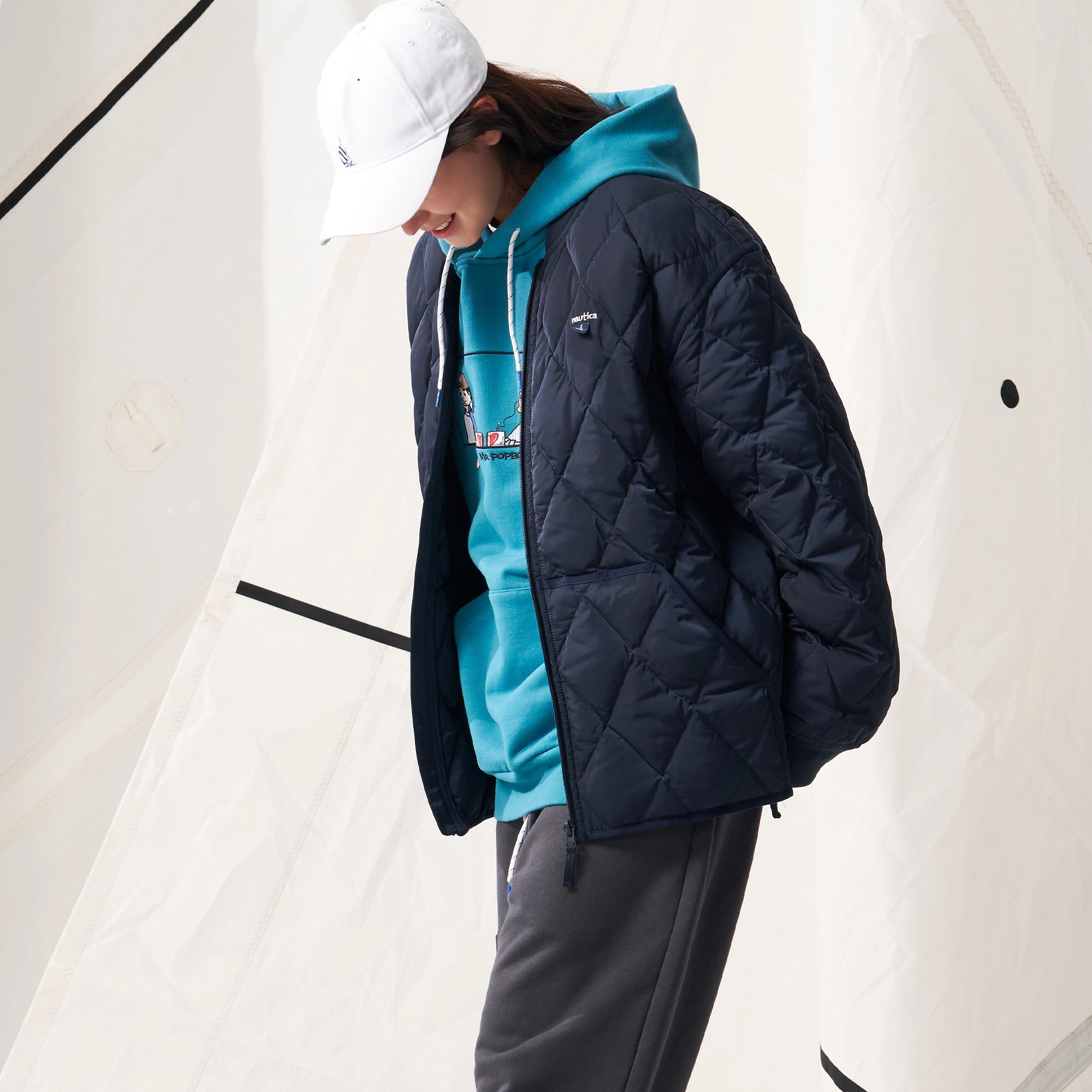 nautica white sail