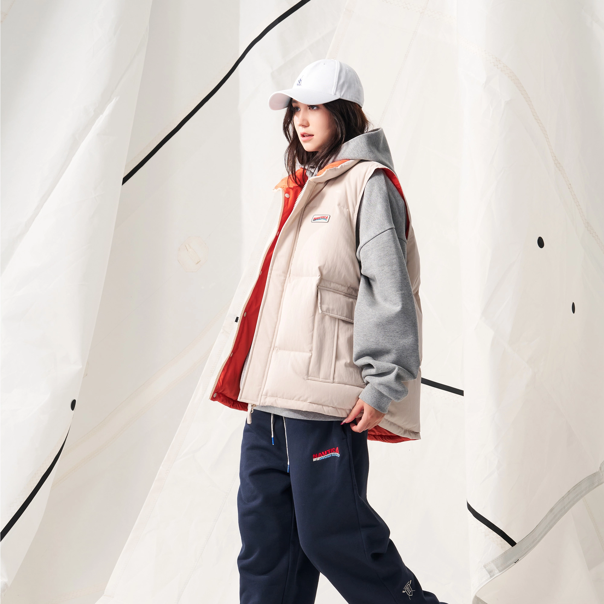 nautica white sail