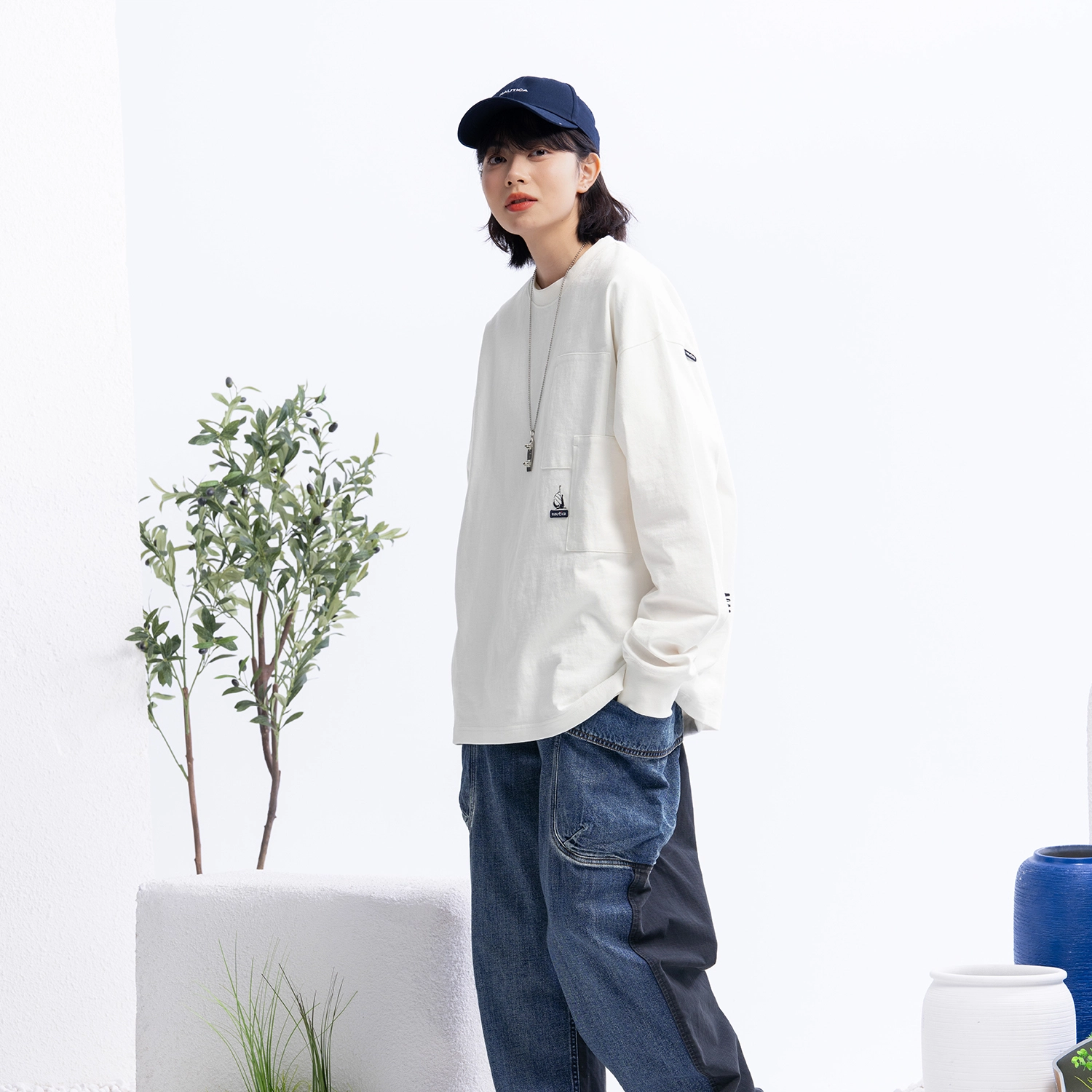 nautica white sail SS24 T