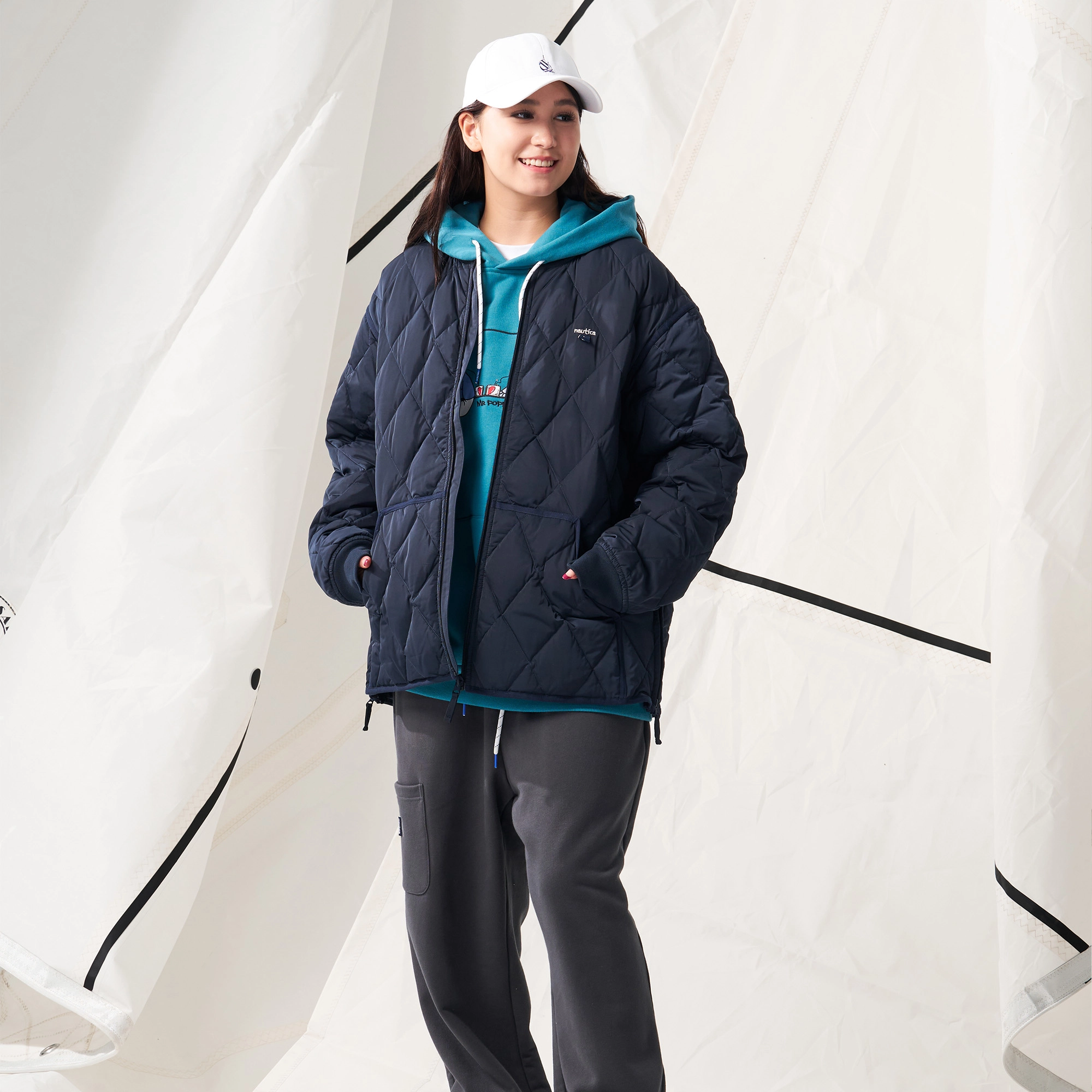 nautica white sail