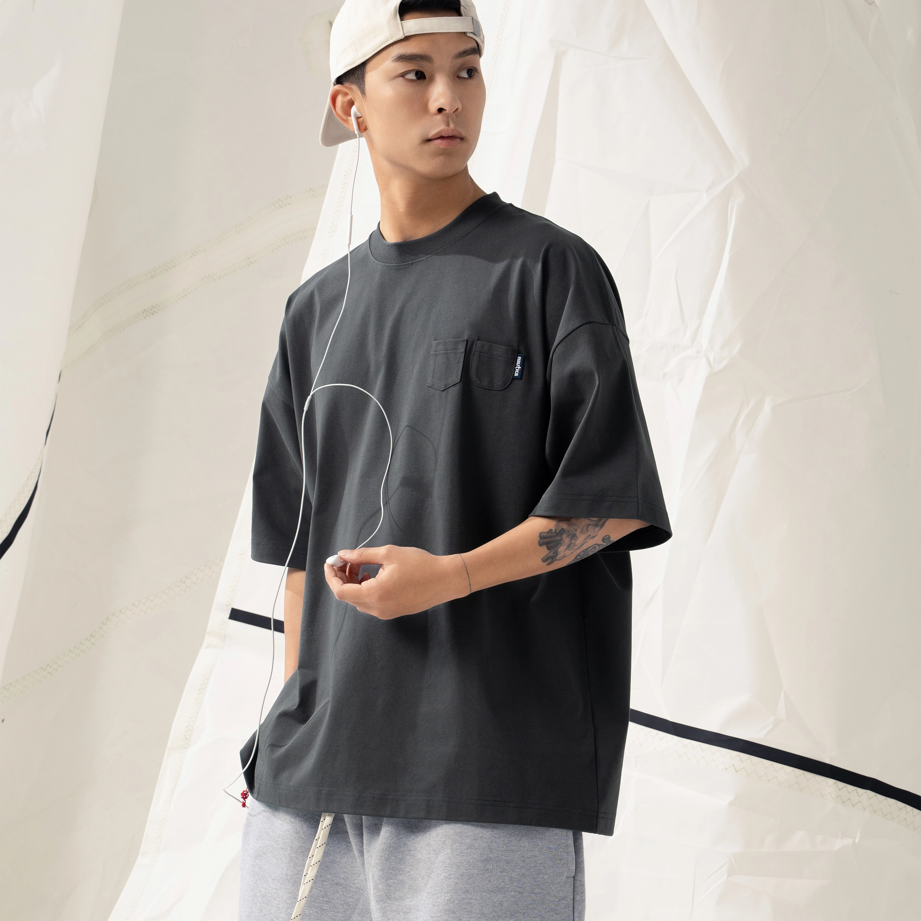 nautica white sail SS24 T