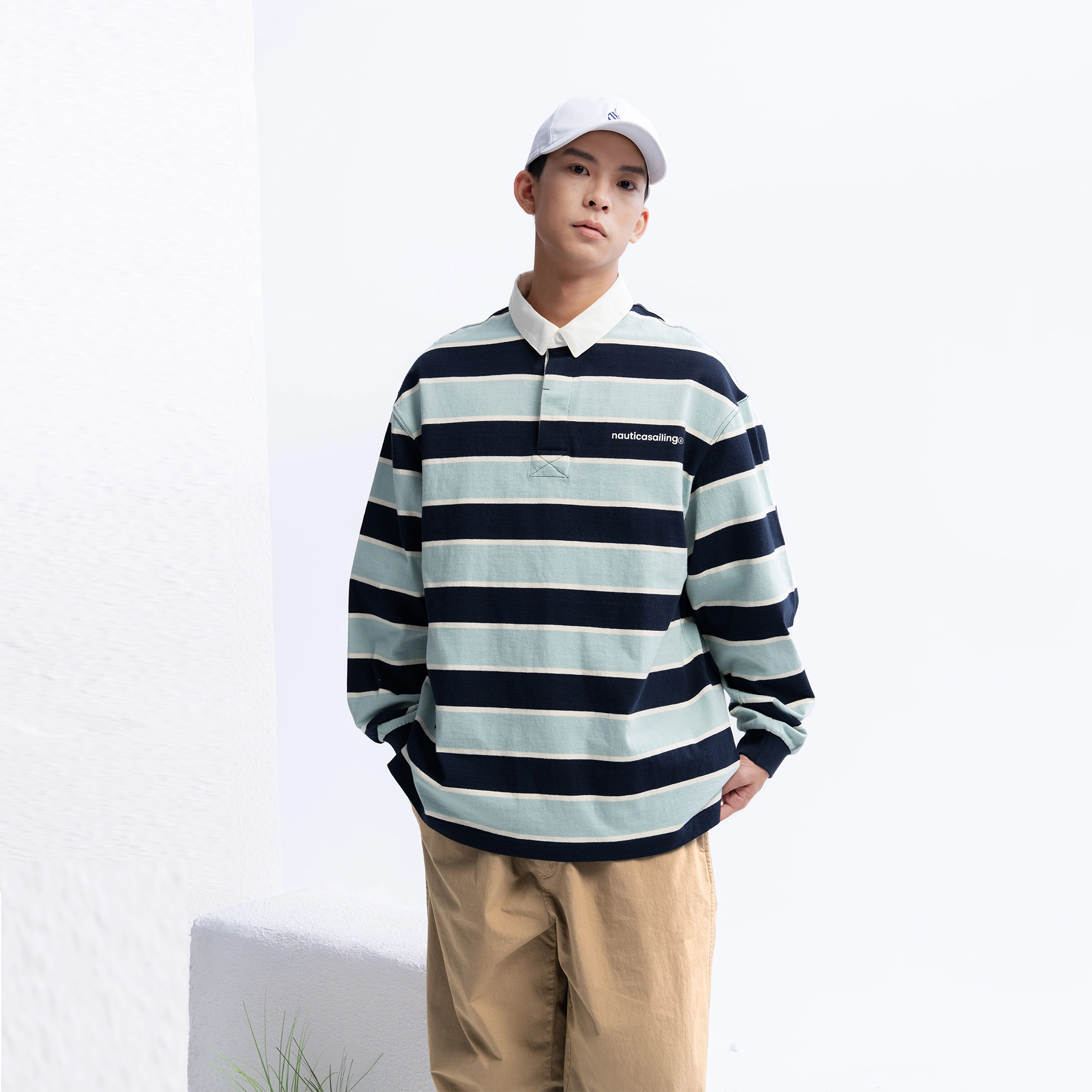 nautica white sail LOGOPolo