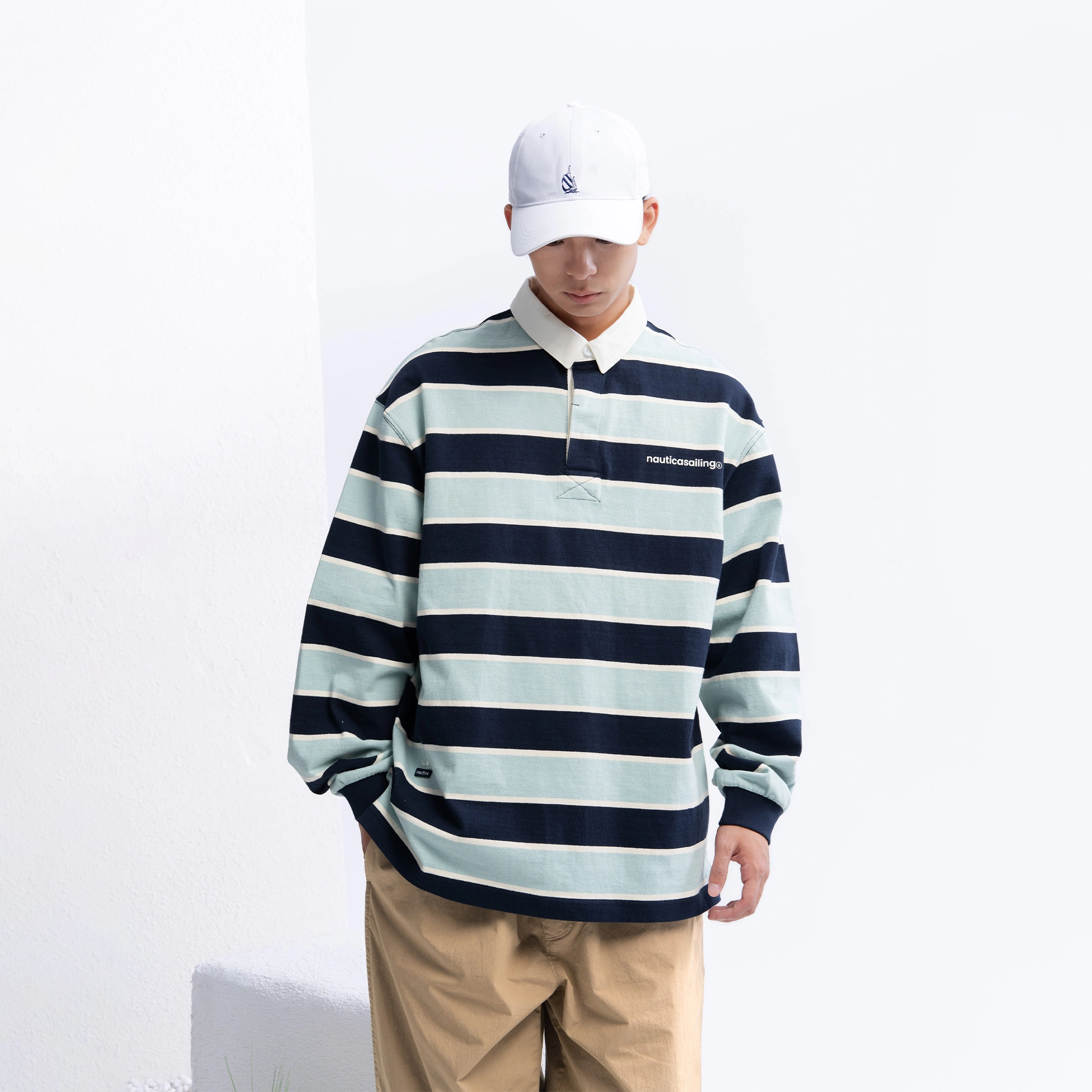 nautica white sail LOGOPolo