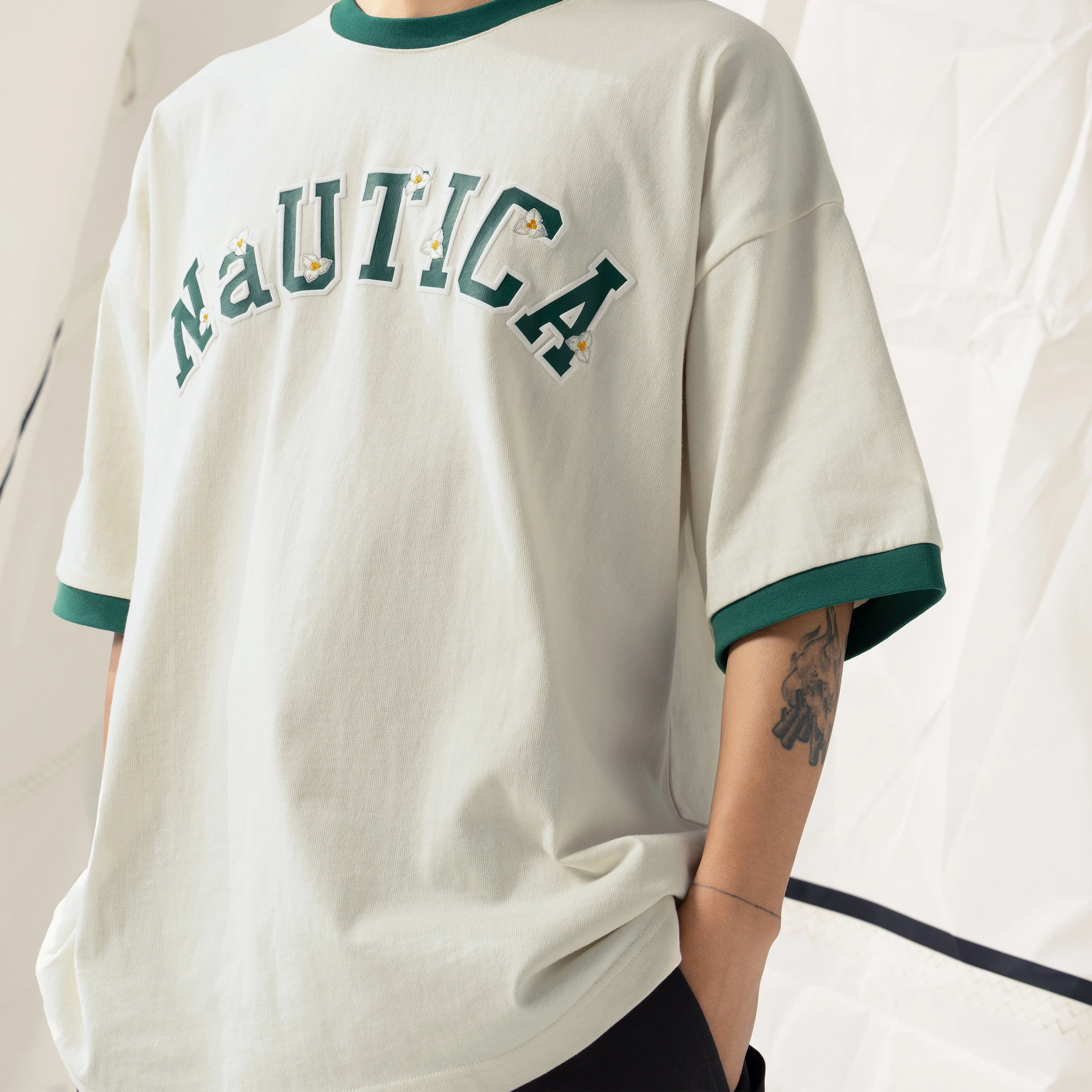nautica white sail SS24 T