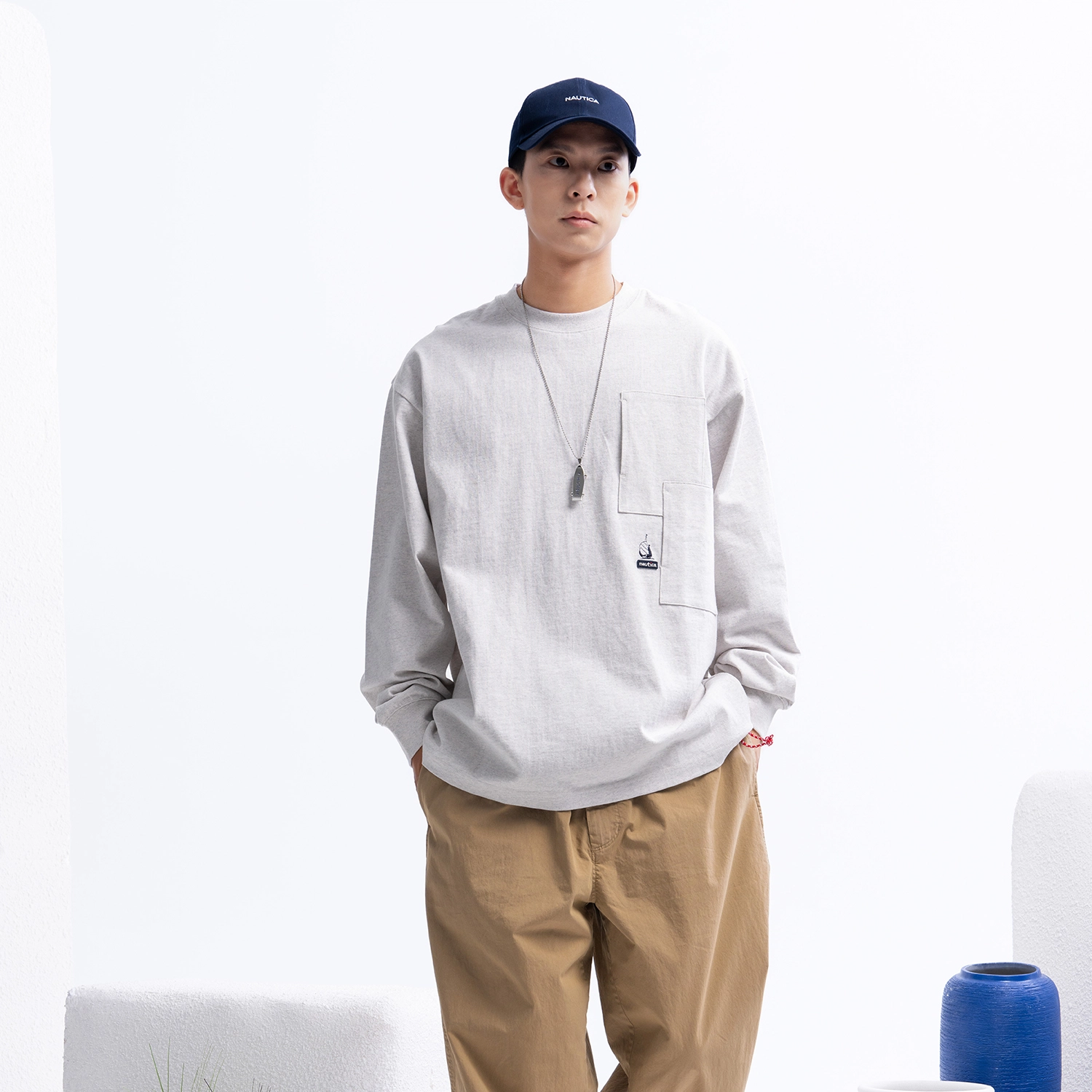 nautica white sail SS24 T