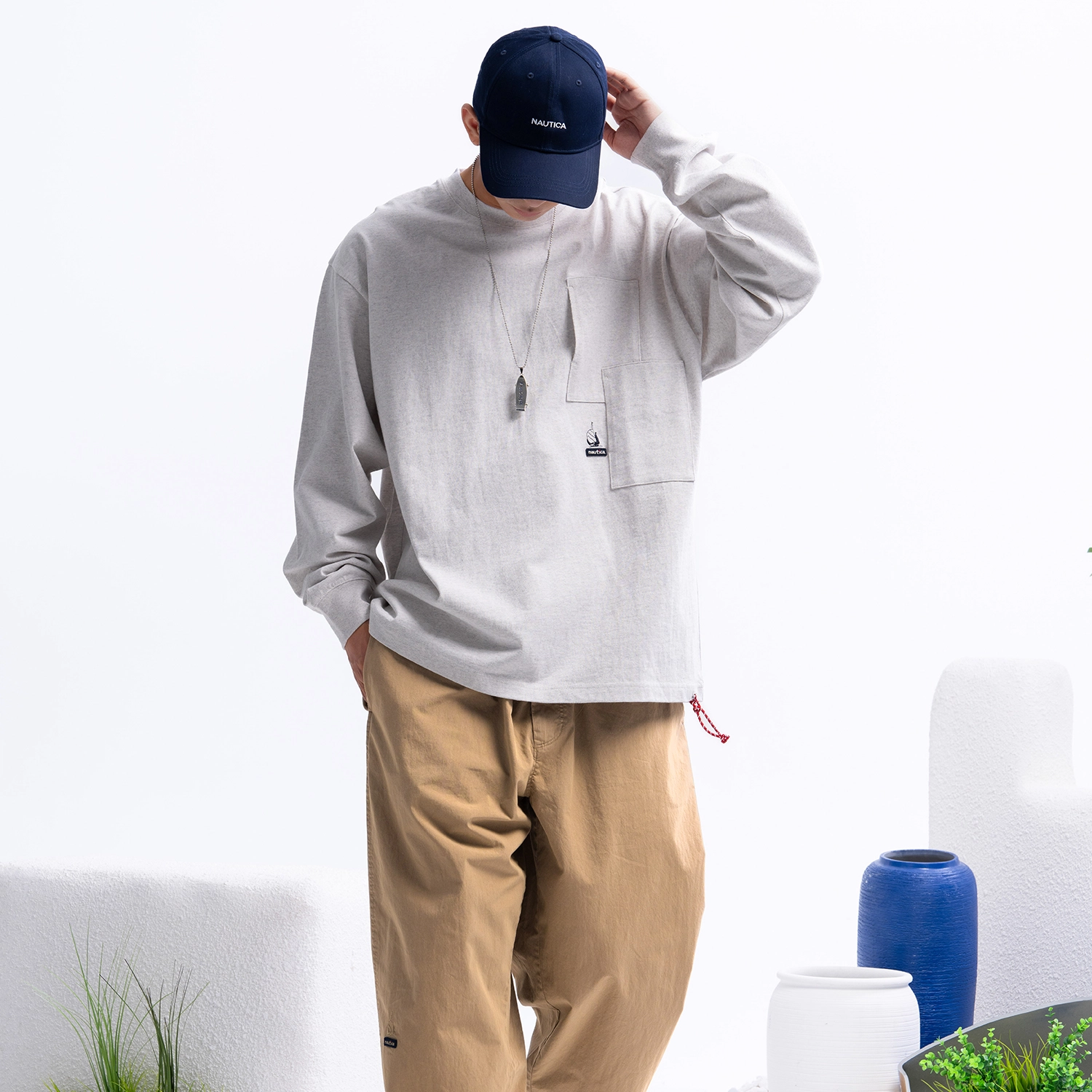 nautica white sail SS24 T