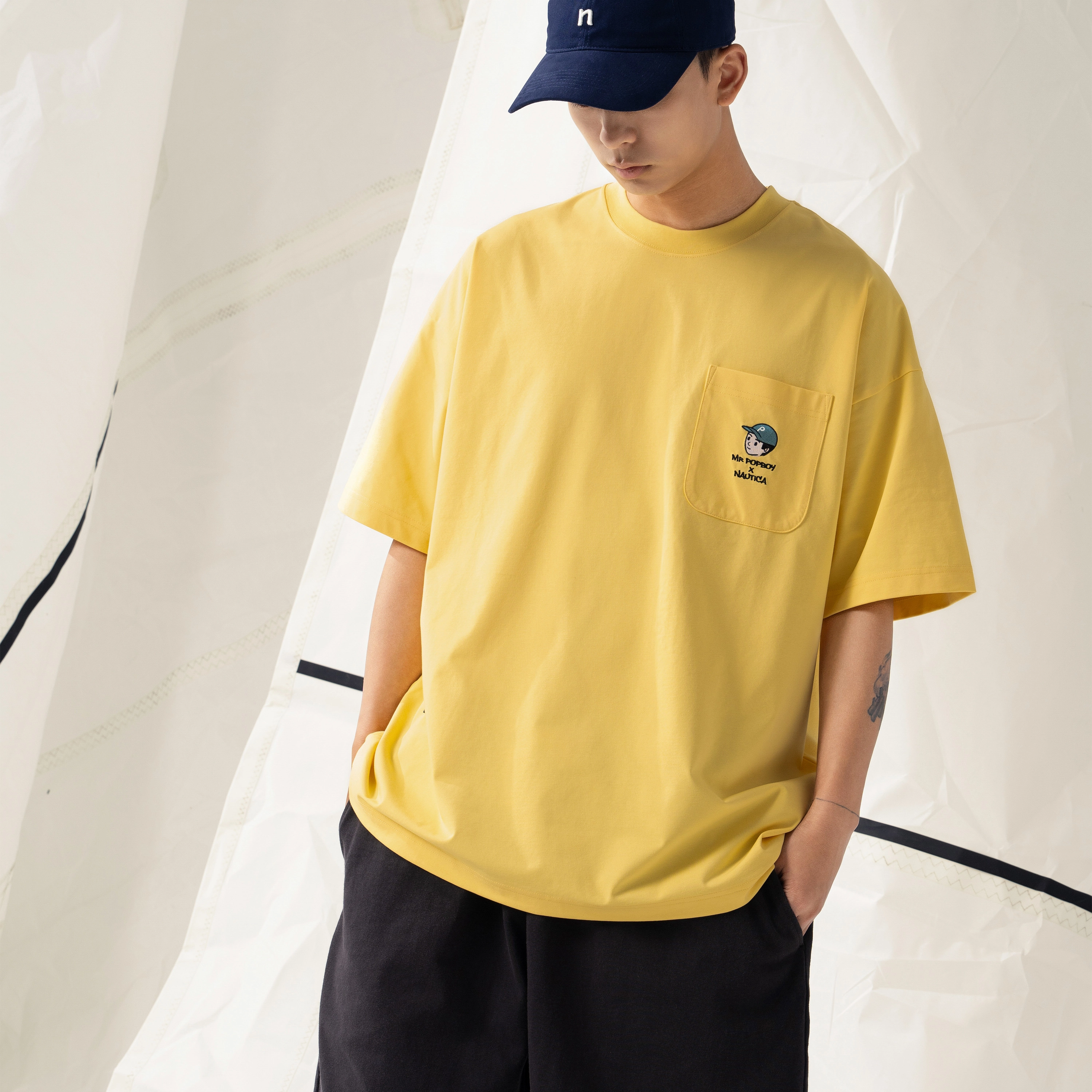 nautica white sail x POPBOY SS24 T