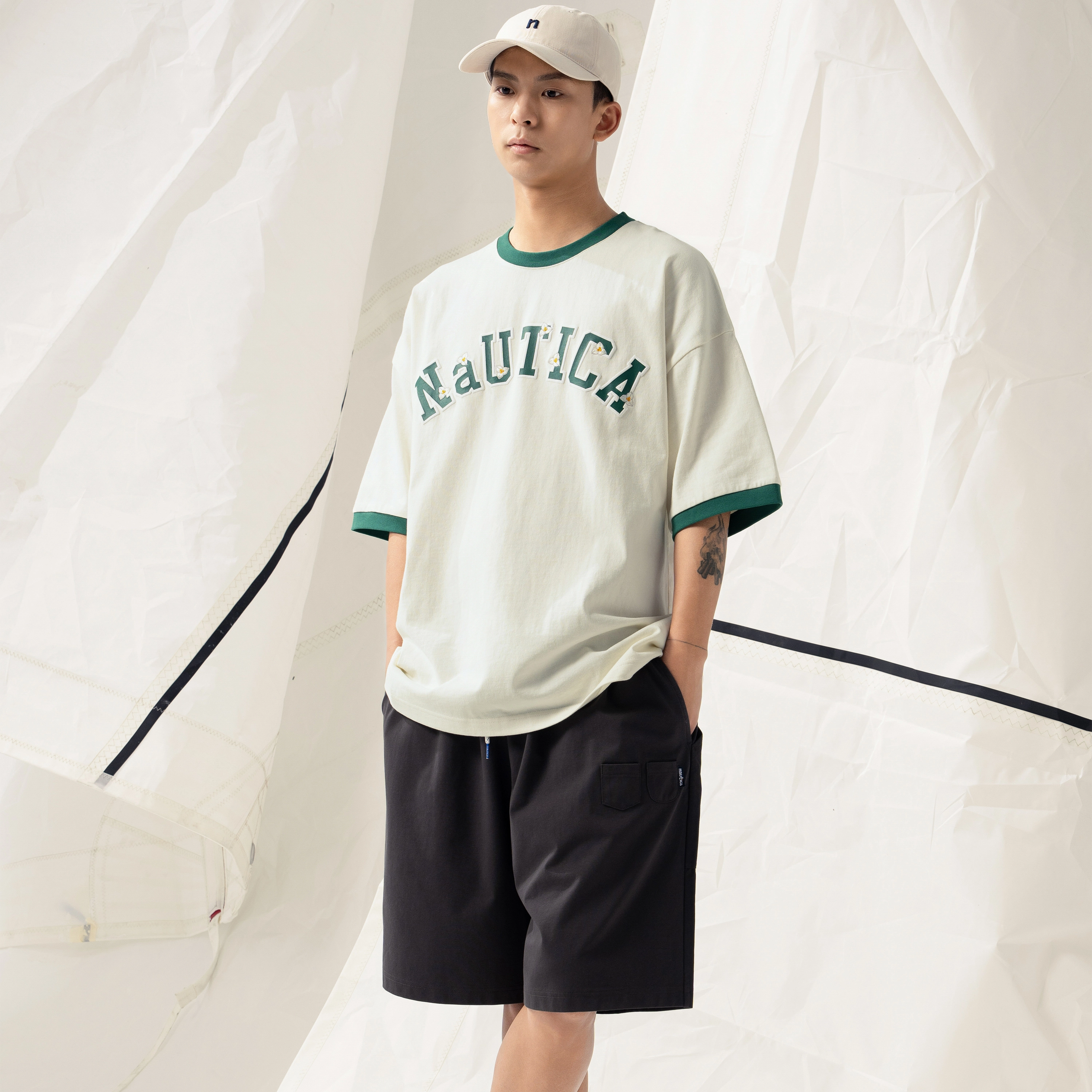 nautica white sail SS24 T
