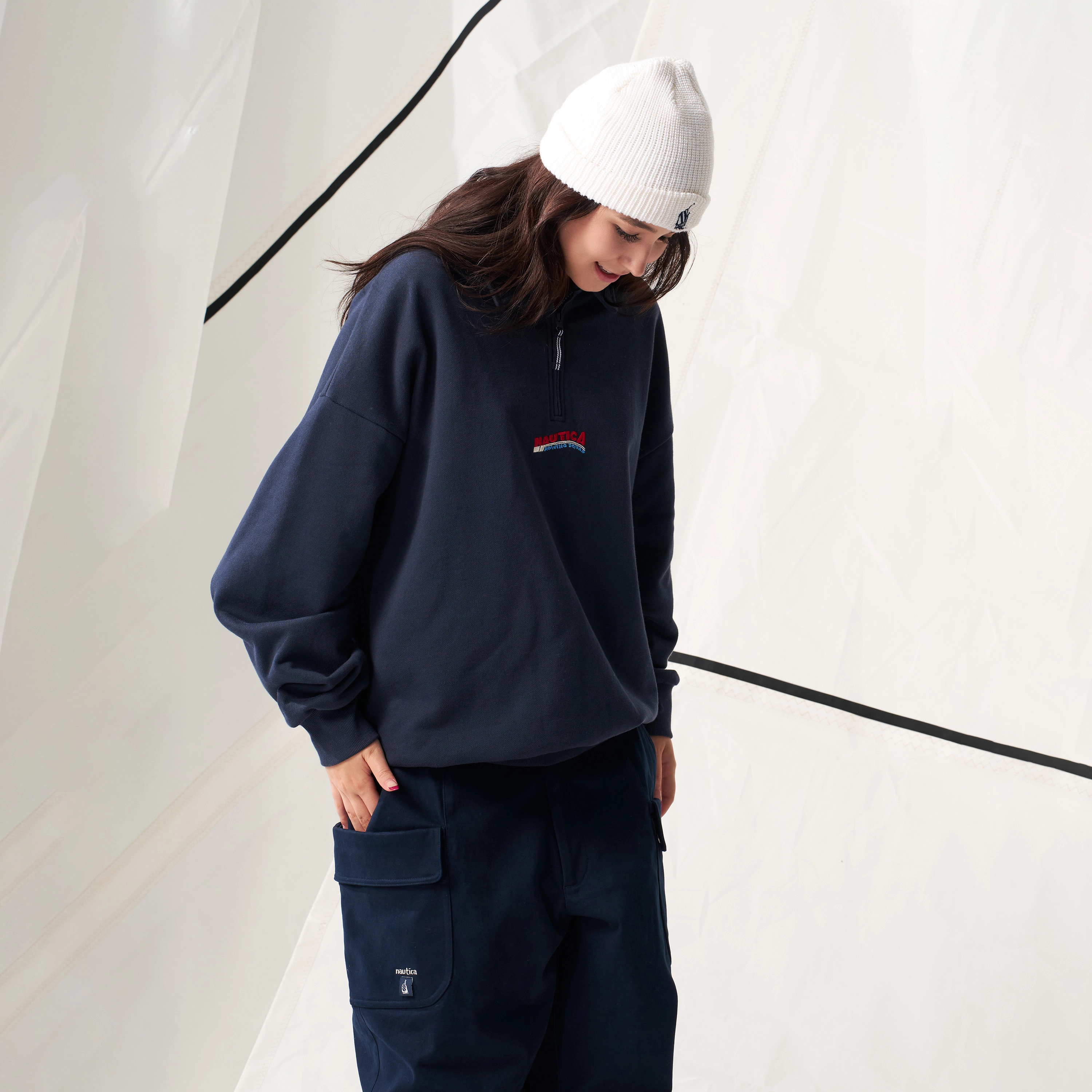 nautica white sail logo