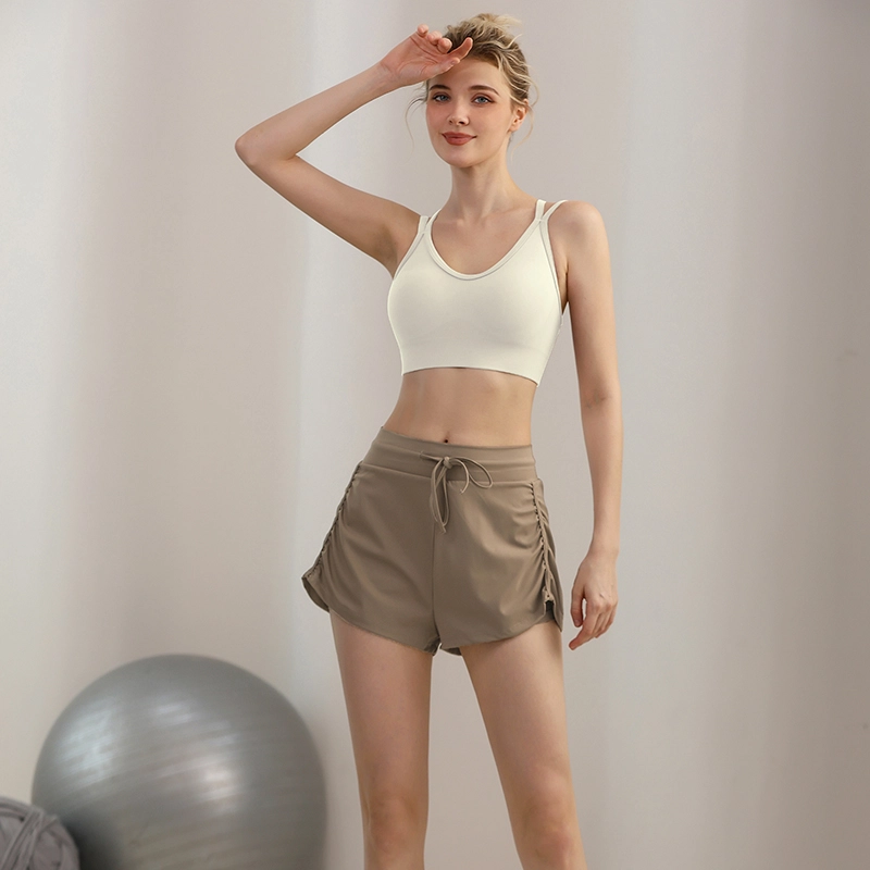 岚纹 纯色舒适防震聚拢搭扣运动内衣 女款