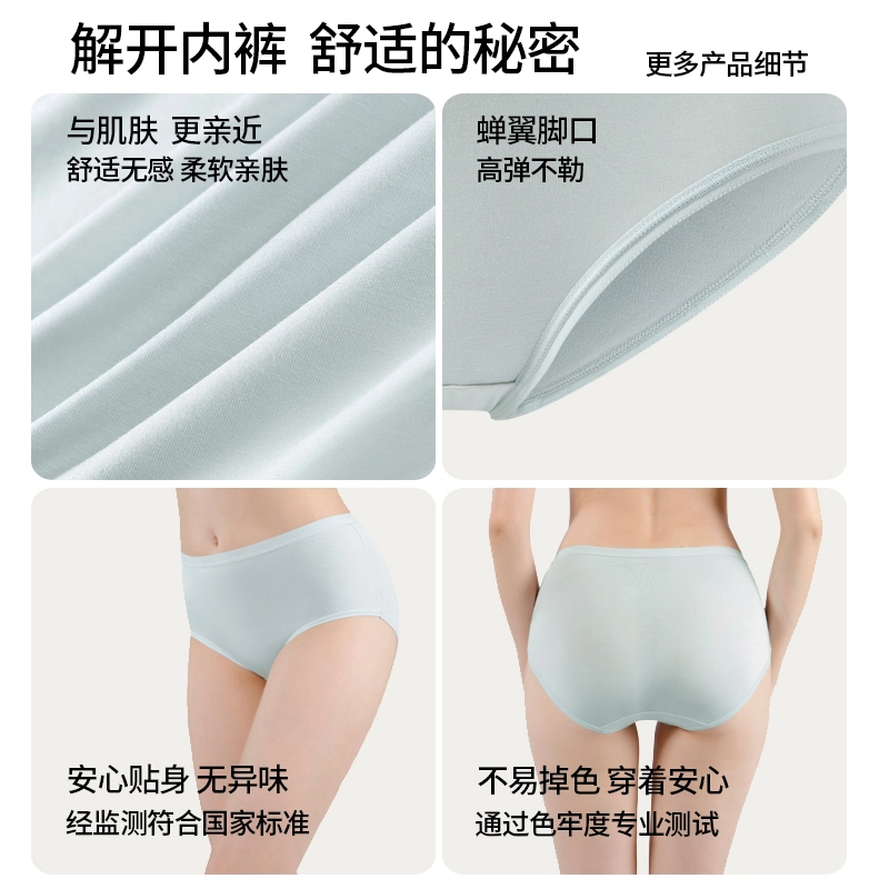 英莱仕 性感透气抗菌舒适时尚简约百搭夏季内裤 女款 组合装