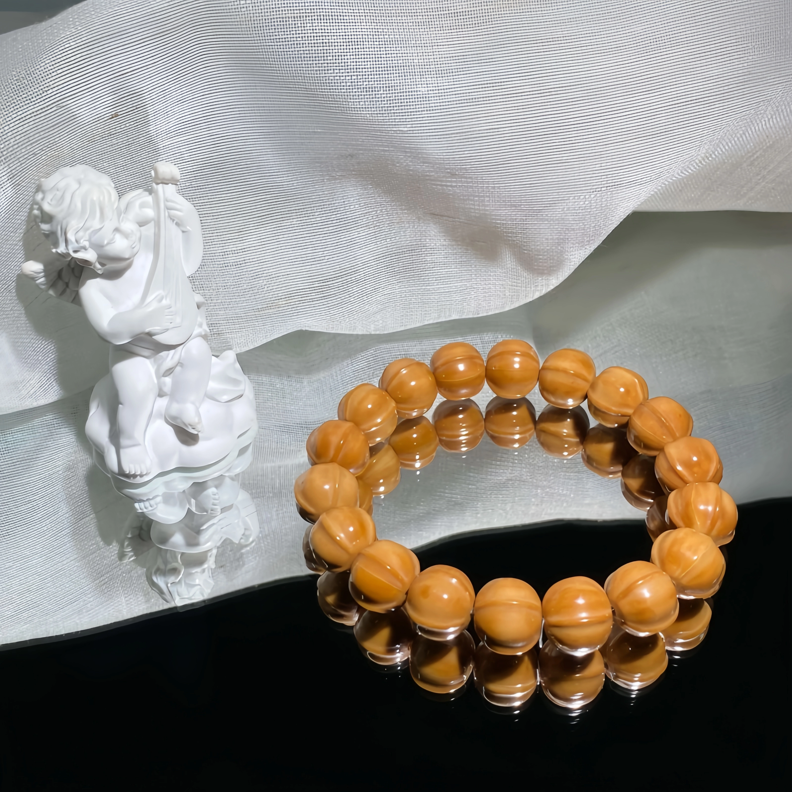 翠仕 国潮时尚 鲨鱼鳍 水逆退散平步青云蒸蒸日上 #好运 精工手作 猴头核桃 手串 男女同款情侣款