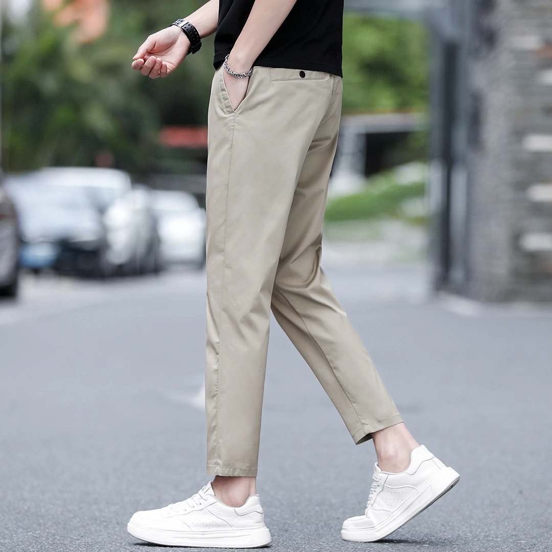 尘映 韩版美式融合时尚百搭薄款休闲裤 男女同款