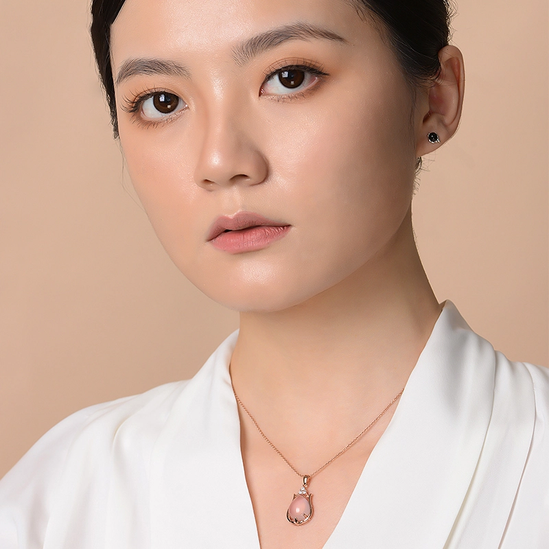 石头记 水滴郁金香冰种粉晶 水晶 项链 女款
