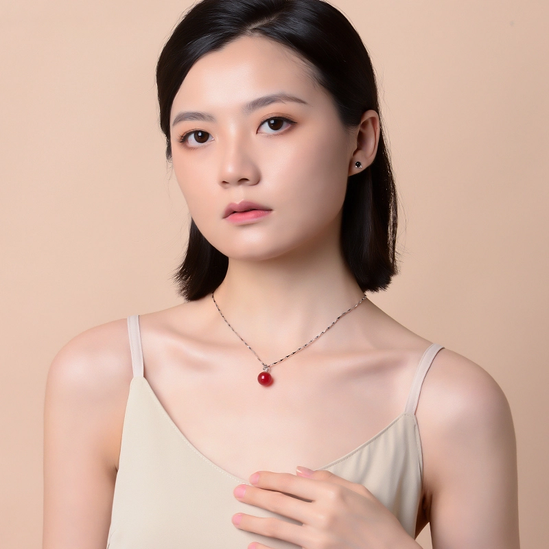 石头记 肖龙吊坠本命年龙年新款小众饰品 玛瑙 玉石项链 男女同款情侣款