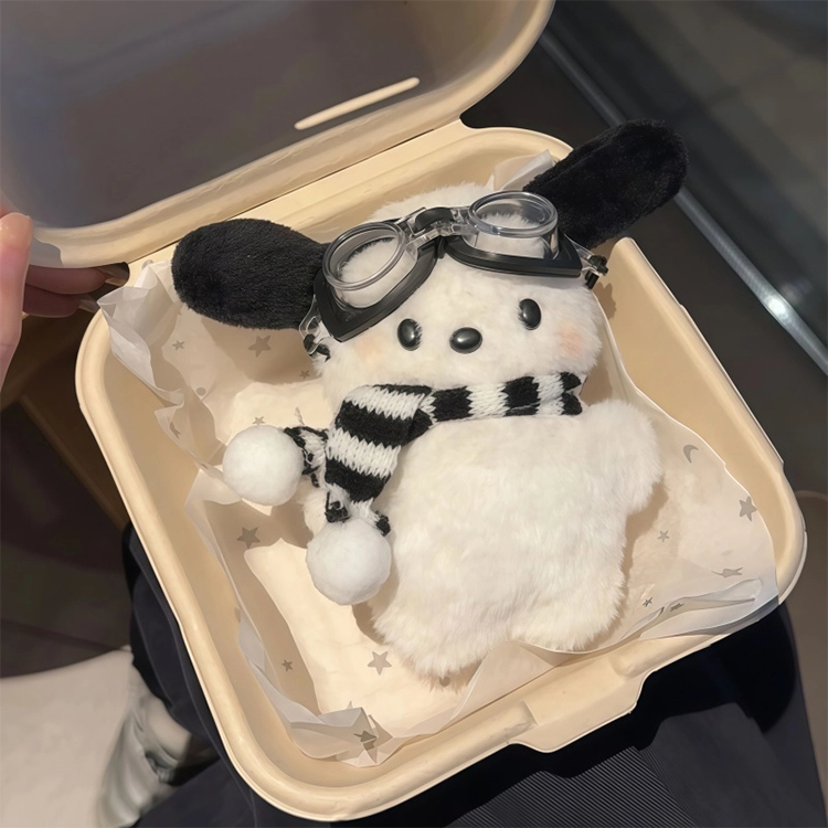 玄唐 少女心毛绒腮红小狗公仔玩偶包包小创意背包书包挂饰 聚酯纤维 挂件 男女同款情侣款