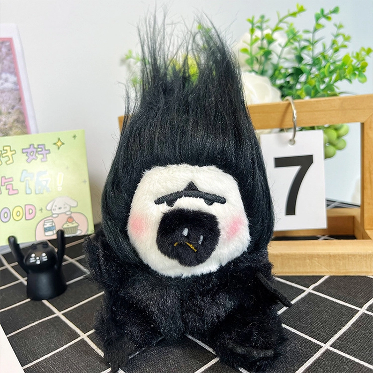 玄唐  潦草炸毛白面僧面猴杜杜毛绒玩具钥匙扣丑萌公仔包包 聚酯纤维 挂件 男女同款情侣款